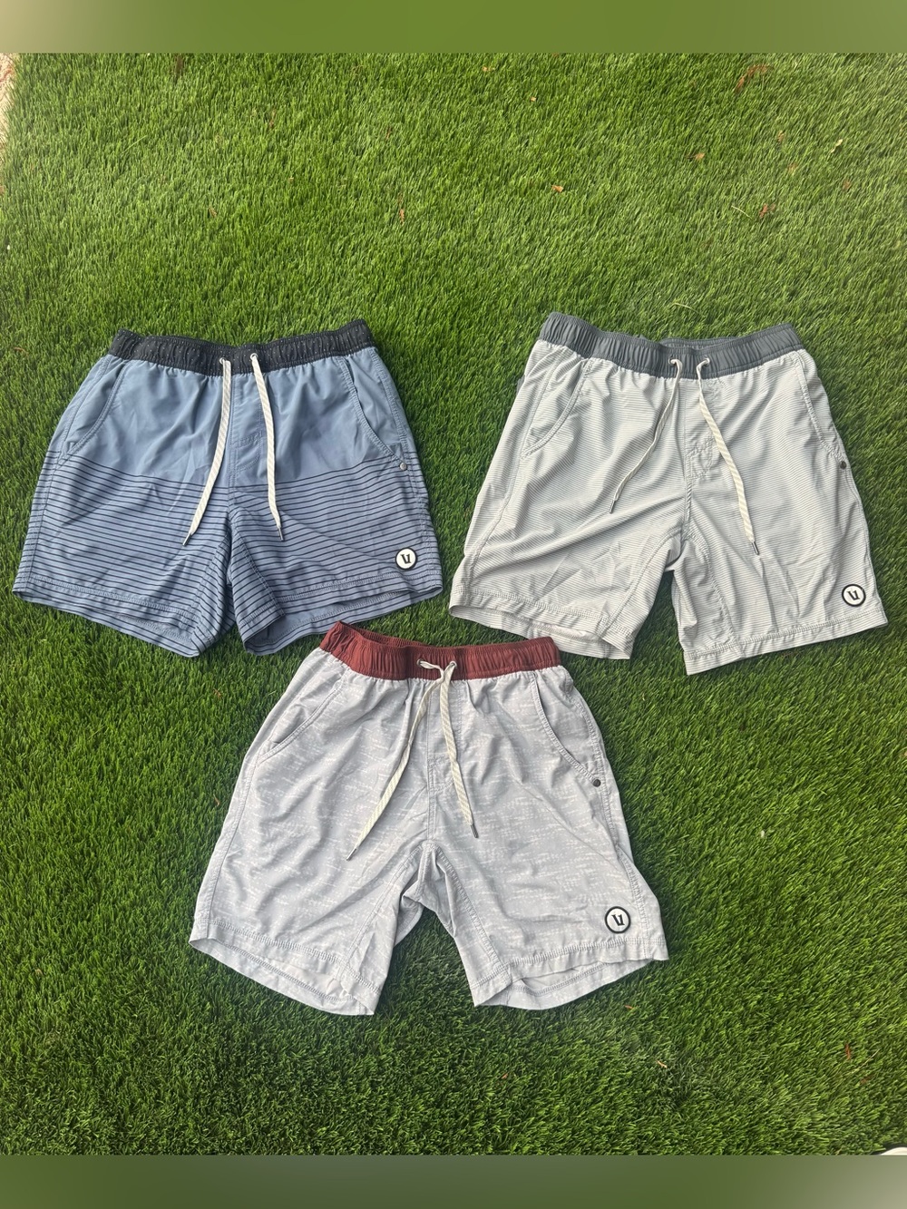 (3) Men’s Vuori Shorts - Size Small